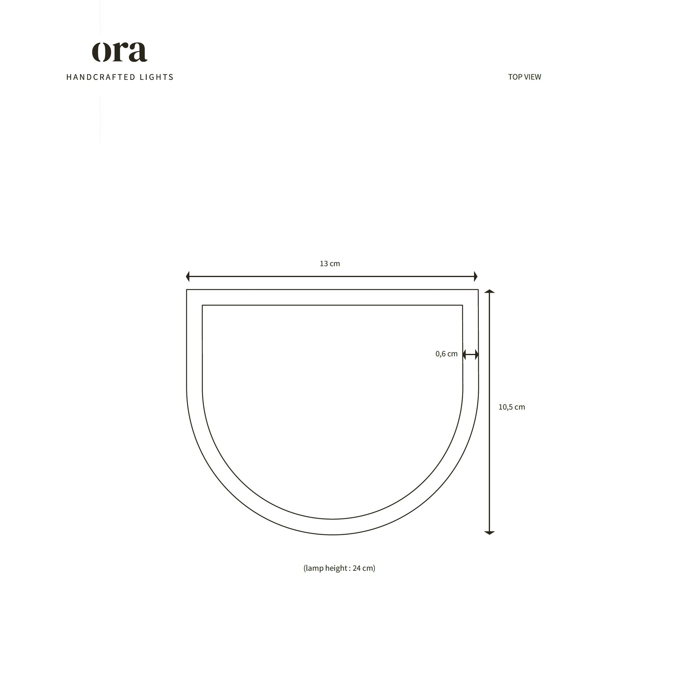 Ceramic wall light CURVE - Black