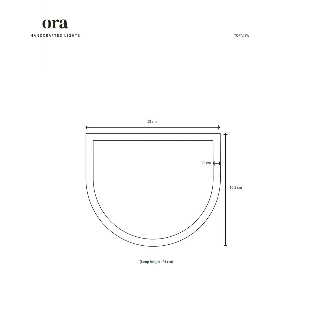 Ceramic wall light CURVE - Brown