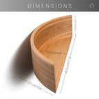 Floating Wooden Wall Shelf - Pie