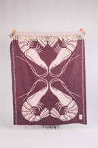 Shrimp love wool throw