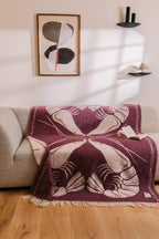 Shrimp love wool throw