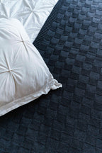 Square merino throw - Charcoal grey
